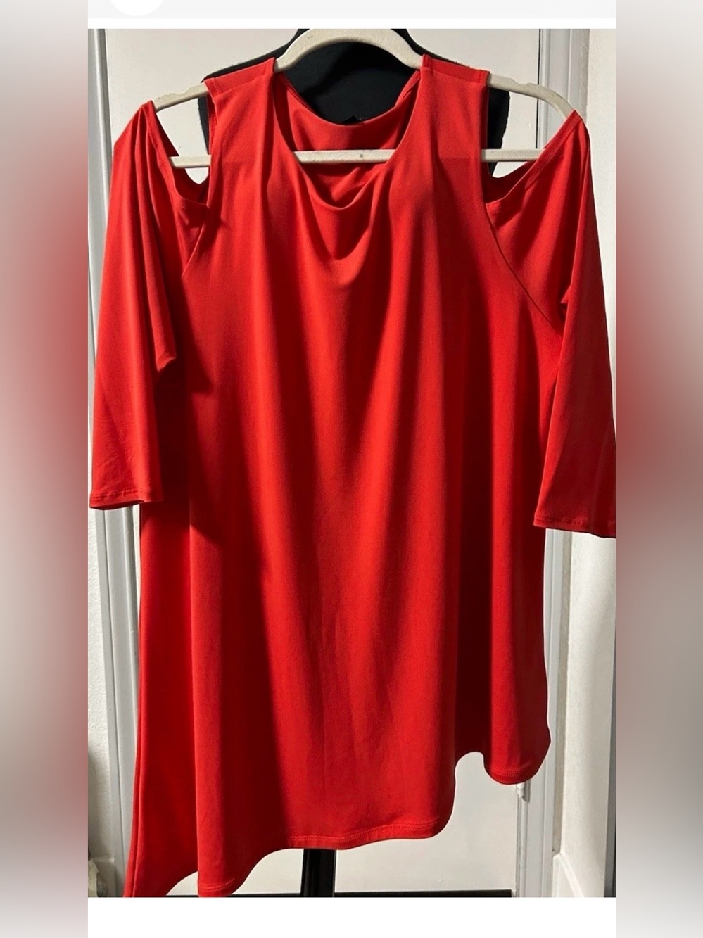 Saks Fifth Avenue Orange  Cold-Shoulder Tunic Top